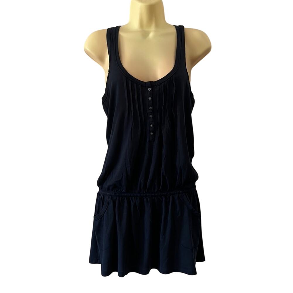 Abercrombie & Fitch Navy Blue Racer Back Knit Sundress Size Small Pockets